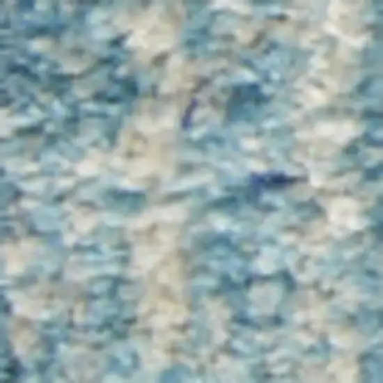 Blue And Ivory Abstract Area Rug Photo 8