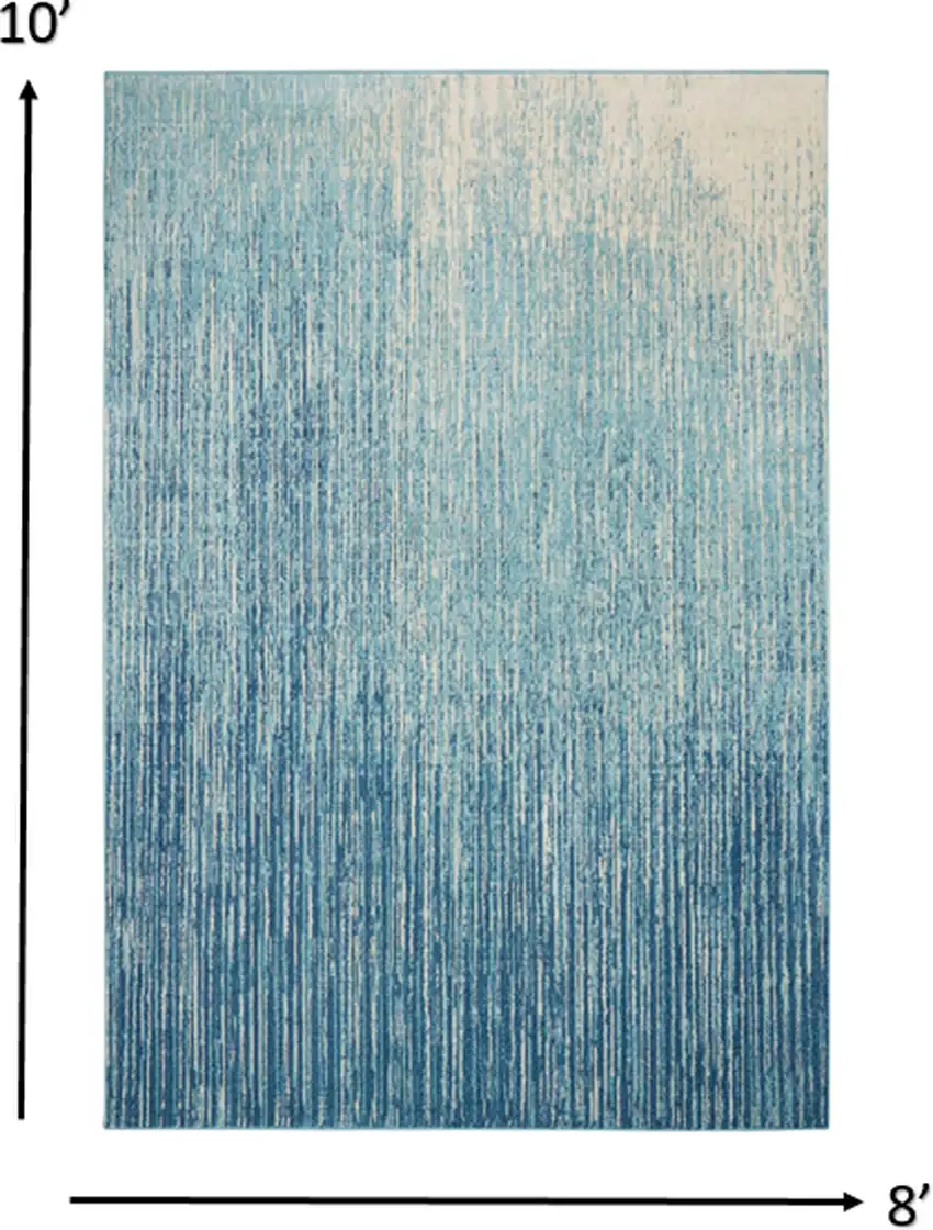 Navy and Light Blue Abstract Area Rug Photo 4
