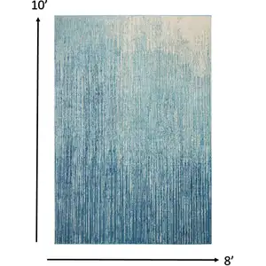 Photo of Navy and Light Blue Abstract Area Rug