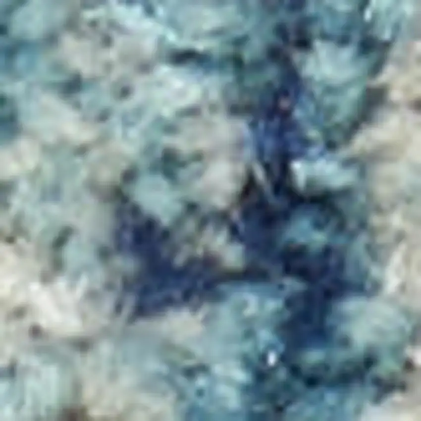 Blue And Ivory Abstract Area Rug Photo 3