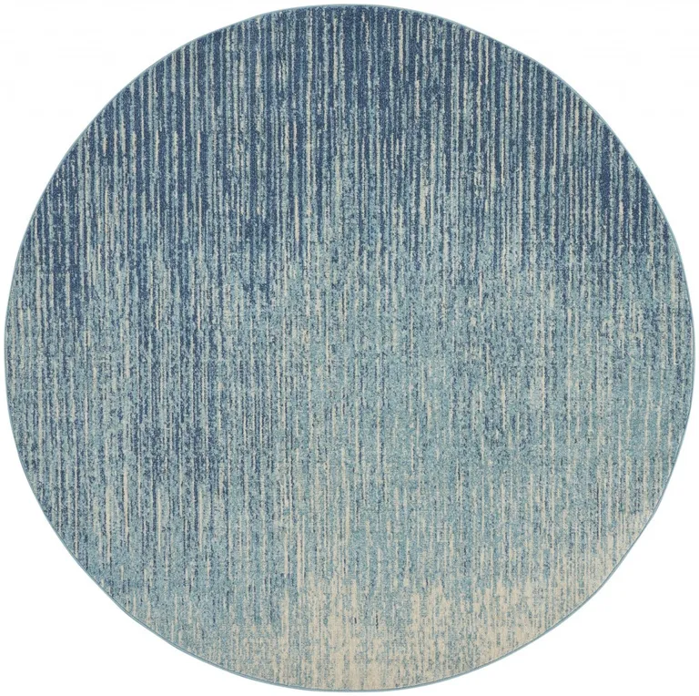 Navy and Light Blue Abstract Area Rug Photo 3