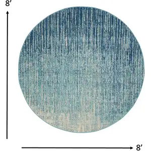 Photo of Navy and Light Blue Abstract Area Rug