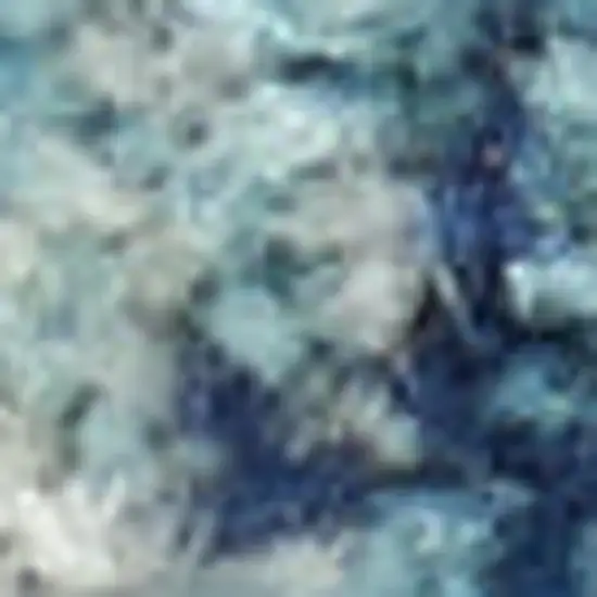 6' Blue And Ivory Abstract Runner Rug Photo 1