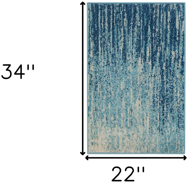 Navy and Light Blue Abstract Scatter Rug Photo 1