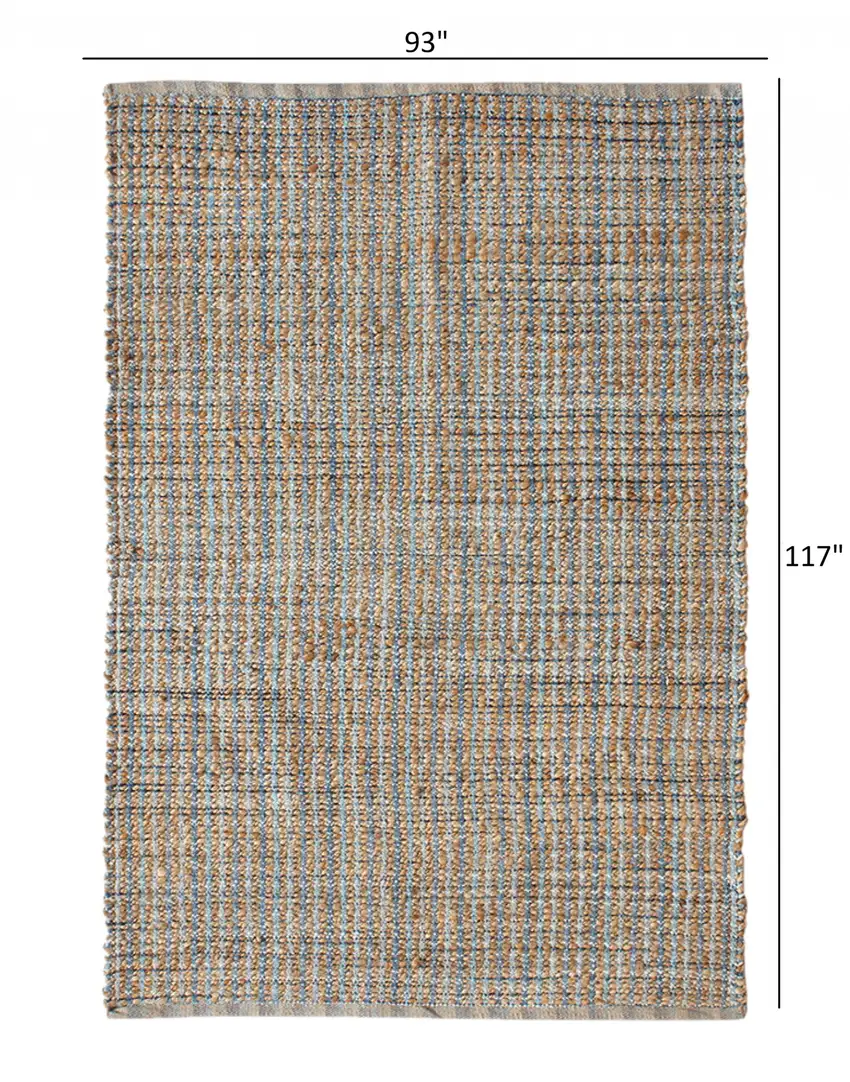 Navy and Natural Interwoven Area Rug Photo 6