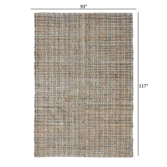 Navy and Natural Interwoven Area Rug Photo 6