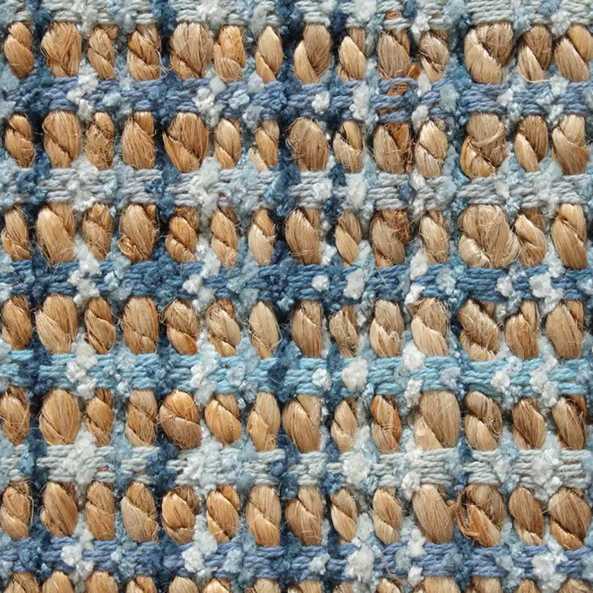 Navy and Natural Interwoven Area Rug Photo 2