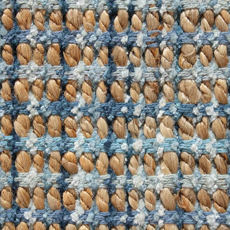 Navy and Natural Interwoven Area Rug Photo 2