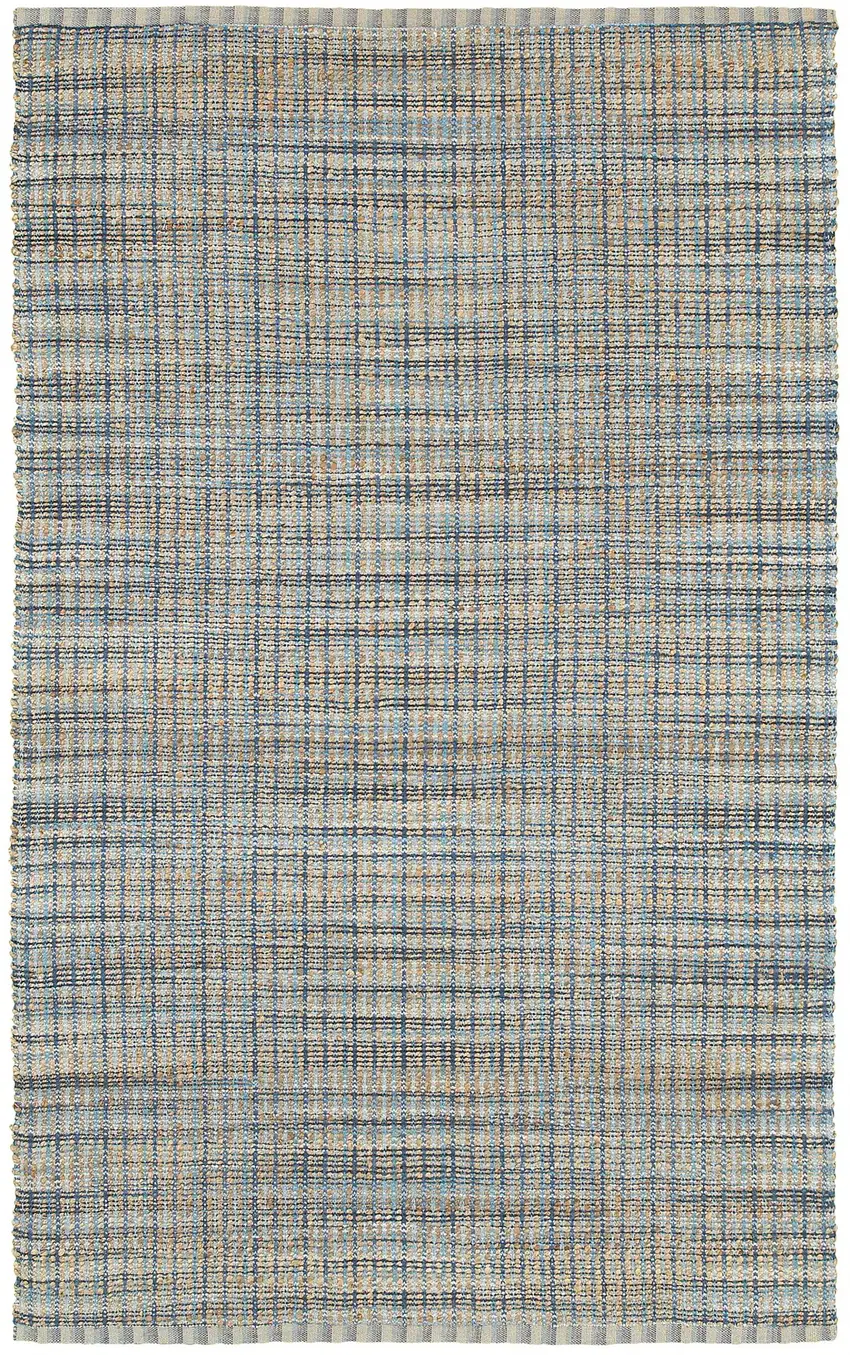 Navy and Natural Interwoven Area Rug Photo 1