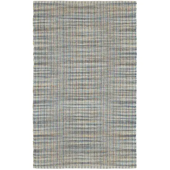 Navy and Natural Interwoven Area Rug Photo 1