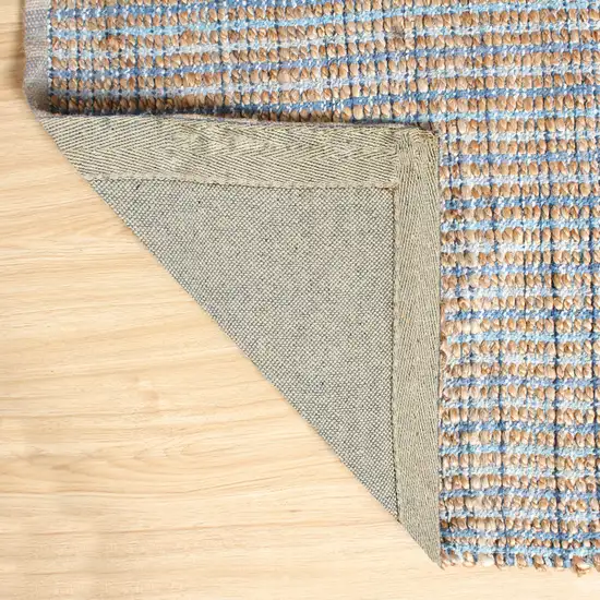 Navy and Natural Interwoven Area Rug Photo 7