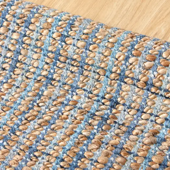 Navy and Natural Interwoven Area Rug Photo 5
