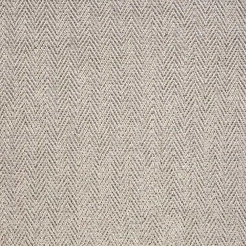 Oatmeal Beige Hand Woven Herringbone Indoor Area Rug Photo 8