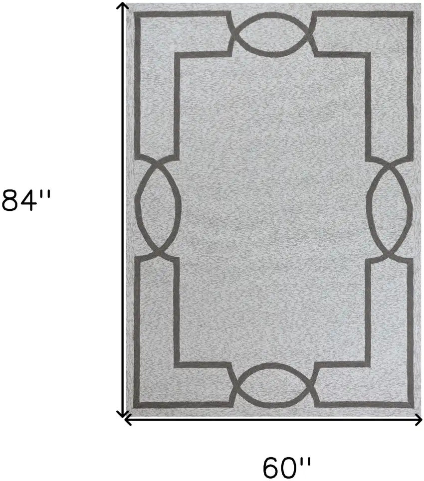 Ivory Indoor Outdoor Area Rug Photo 3