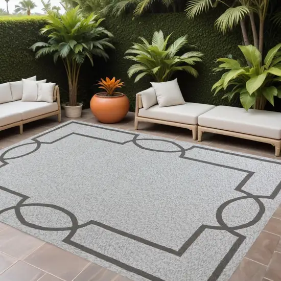 Ivory Indoor Outdoor Area Rug Photo 2
