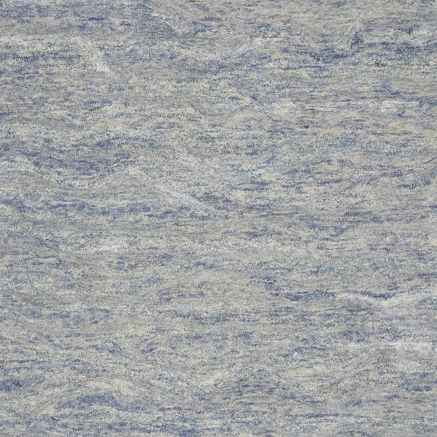 Ocean Blue Hand Tufted Abstract Indoor Area Rug Photo 4