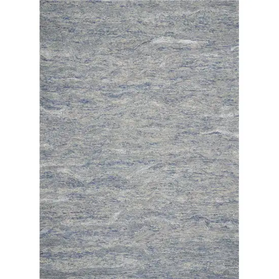 9'X12' Ocean Blue Hand Tufted Abstract Indoor Area Rug Photo 2