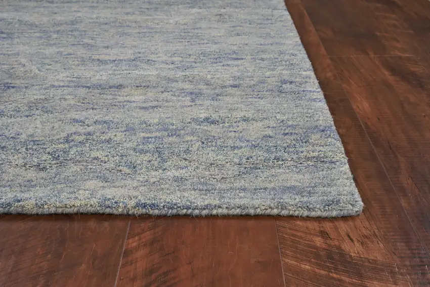 Ocean Blue Hand Tufted Abstract Indoor Area Rug Photo 4