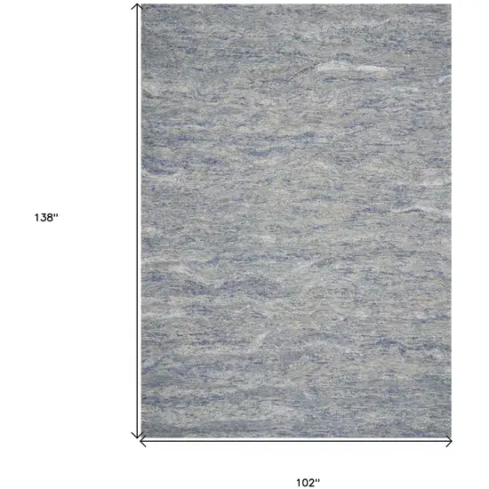 9'X12' Ocean Blue Hand Tufted Abstract Indoor Area Rug Photo 3