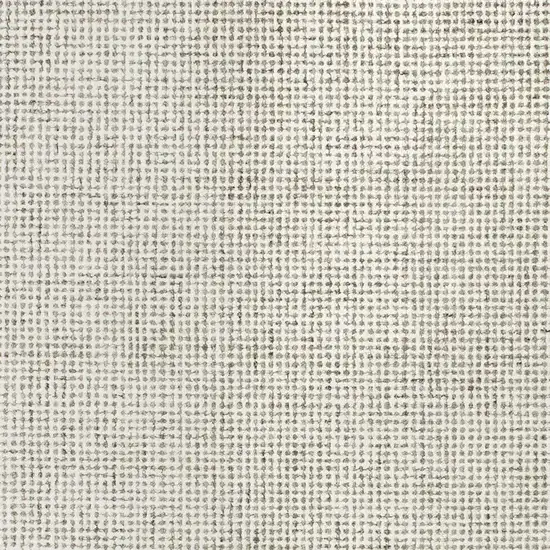 Off White And Gray Wool Checkered Hand Tufted Square Rug Photo 4