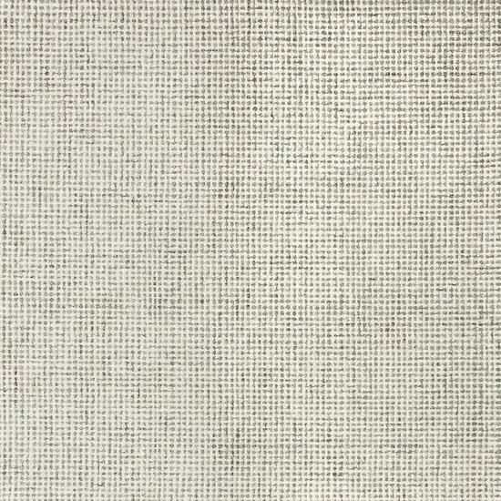 Off White And Gray Wool Checkered Hand Tufted Square Rug Photo 5