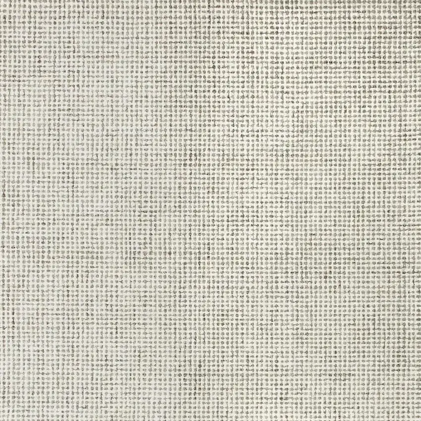 Off White And Gray Wool Checkered Hand Tufted Square Rug Photo 5