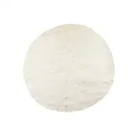 Photo of Off White Circular Faux Fur Area Rug