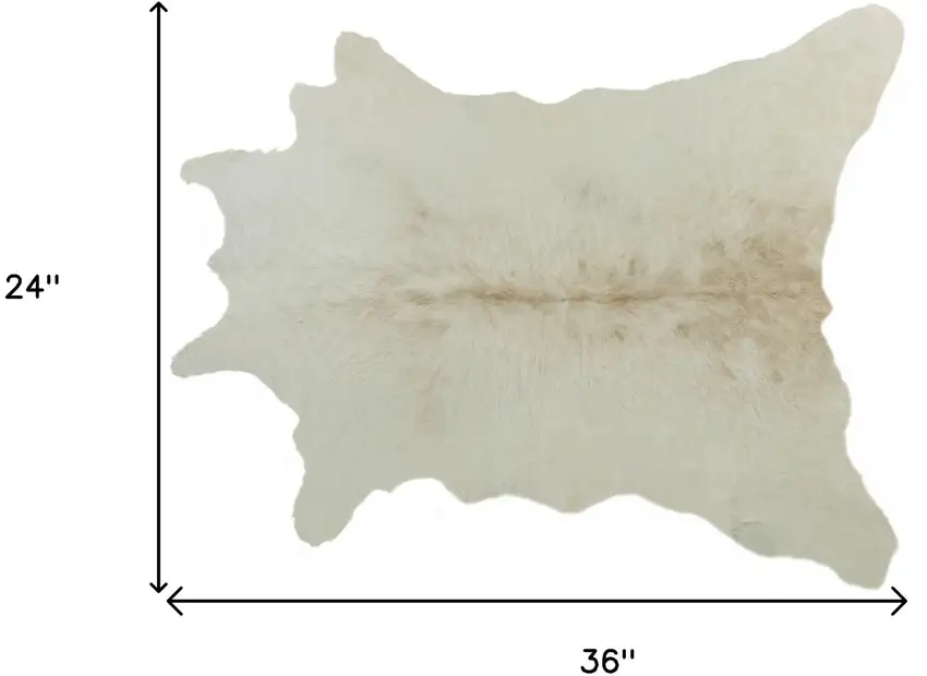 Off White Cowhide Hand Knotted Area Rug Photo 5