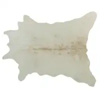 Photo of Off White Cowhide Hand Knotted Area Rug