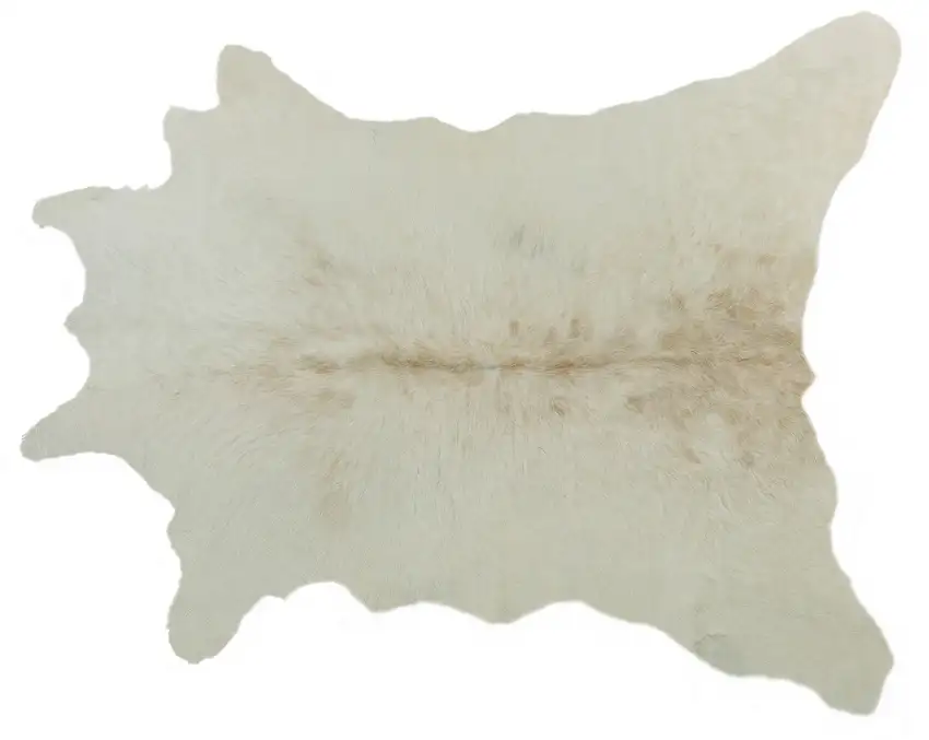 Off White Cowhide Hand Knotted Area Rug Photo 1