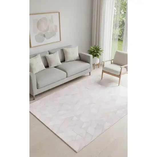 Off White Cowhide Mosaic Hand Tufted Area Rug Photo 1