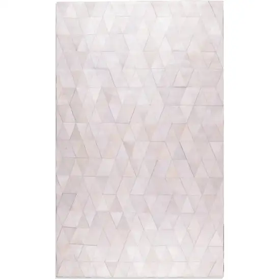 Off White Cowhide Mosaic Hand Tufted Area Rug Photo 2