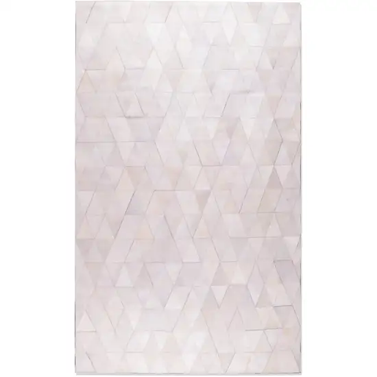 Off White Cowhide Mosaic Hand Tufted Area Rug Photo 1