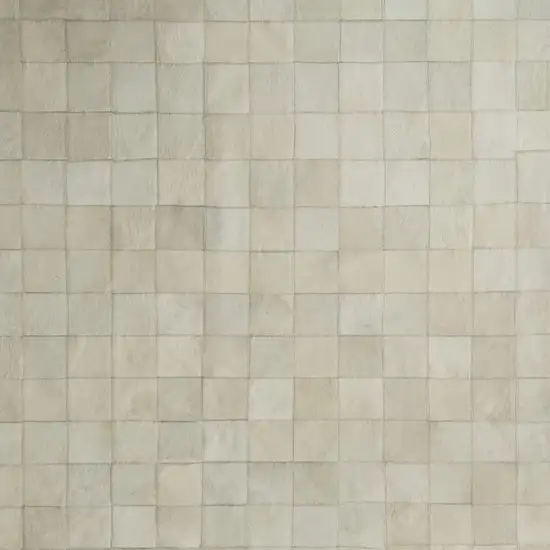 Off White Cowhide Patchwork Area Rug Photo 7