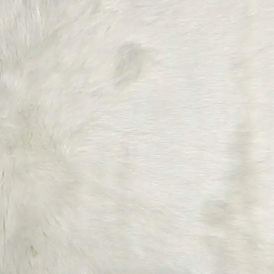 Off White Faux Fur Area Rug Photo 4