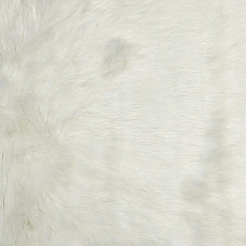 Off White Faux Fur Area Rug Photo 4