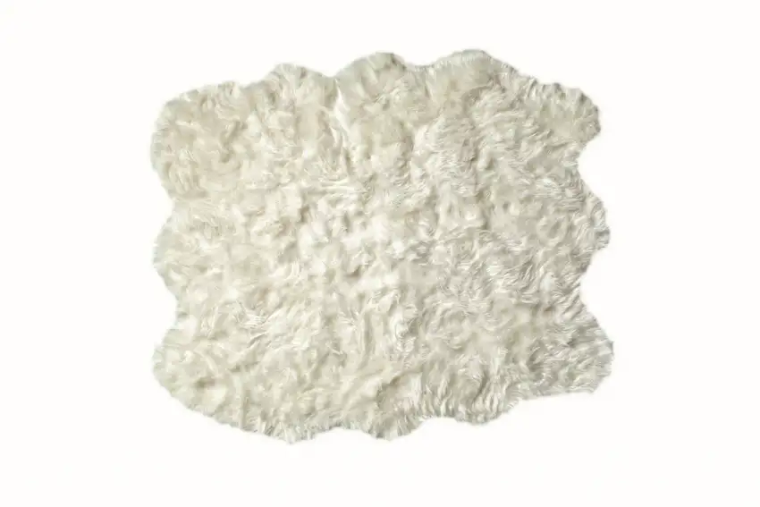 Off White Animal Print Area Rug Photo 4