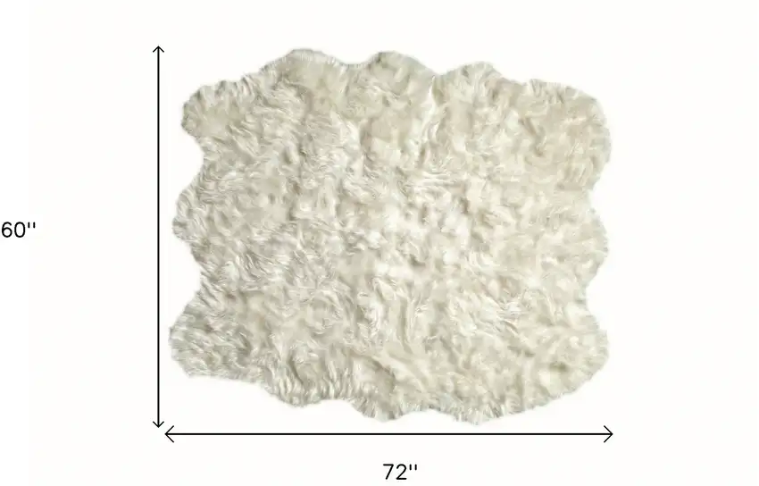 Off White Animal Print Area Rug Photo 3