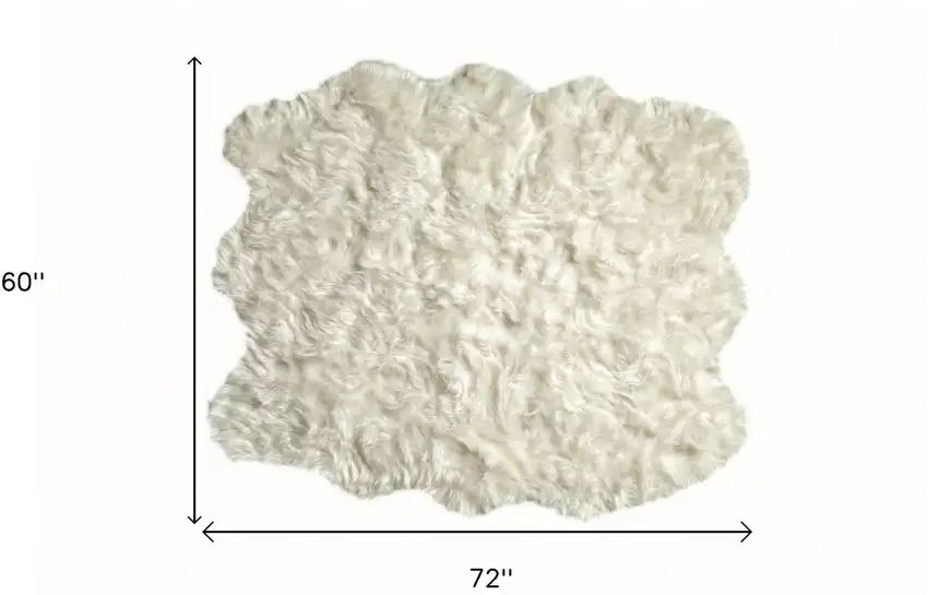 Off White Animal Print Area Rug Photo 3