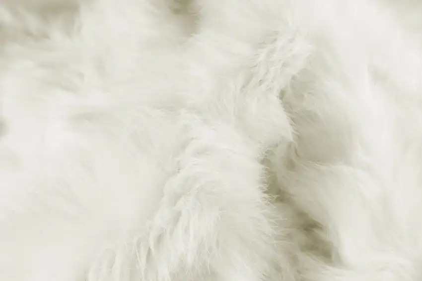 Off White Faux Sheepskin Printed Area Rug Photo 7