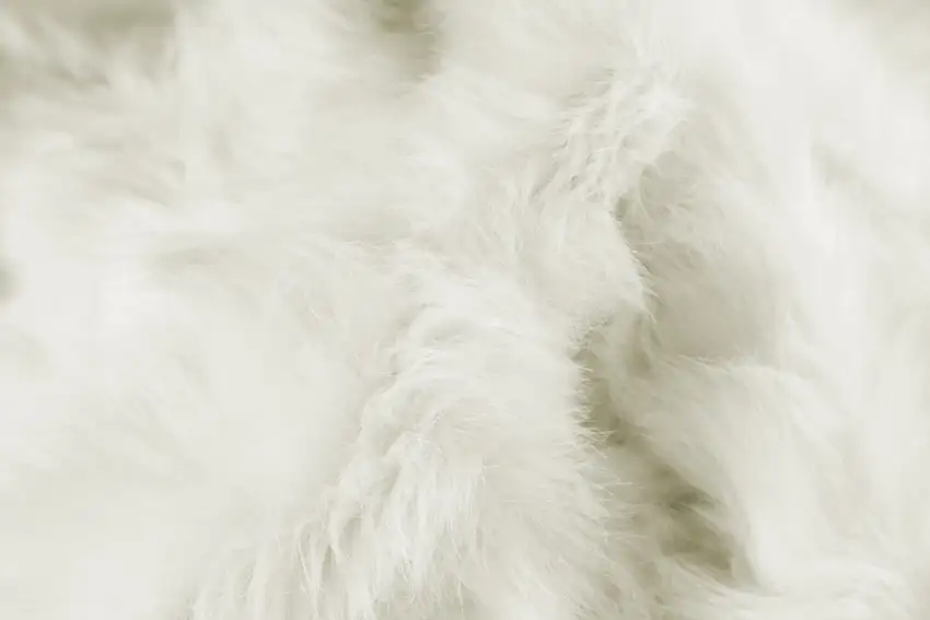 Off White Faux Sheepskin Printed Area Rug Photo 7