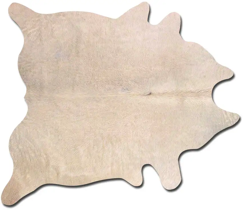 Off White Natural Cowhide Area Rug Photo 3