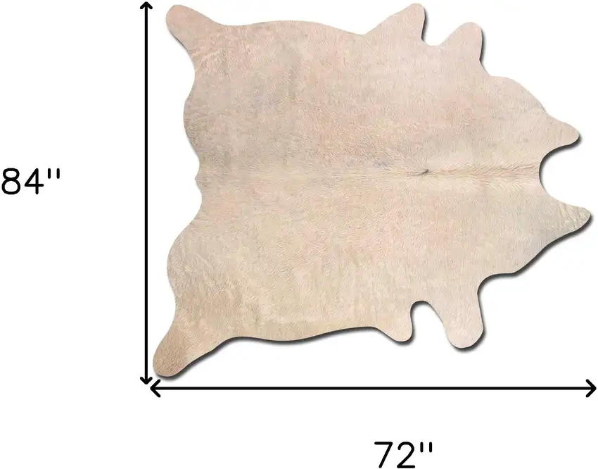 Off White Natural Cowhide Area Rug Photo 3