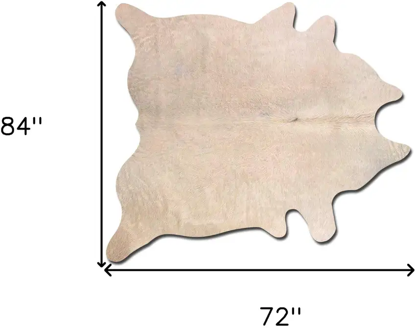 Off White Natural Cowhide Area Rug Photo 3