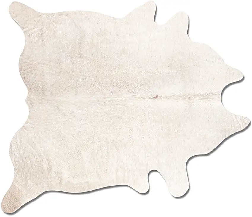 Off White Natural Cowhide Area Rug Photo 2