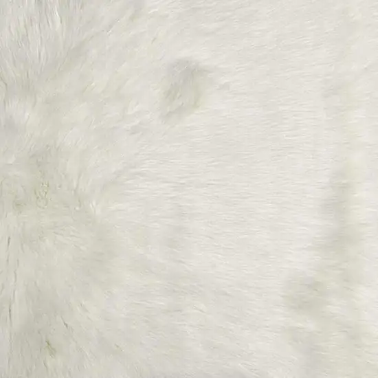 Off White Faux Fur Shag Area Rug Photo 8