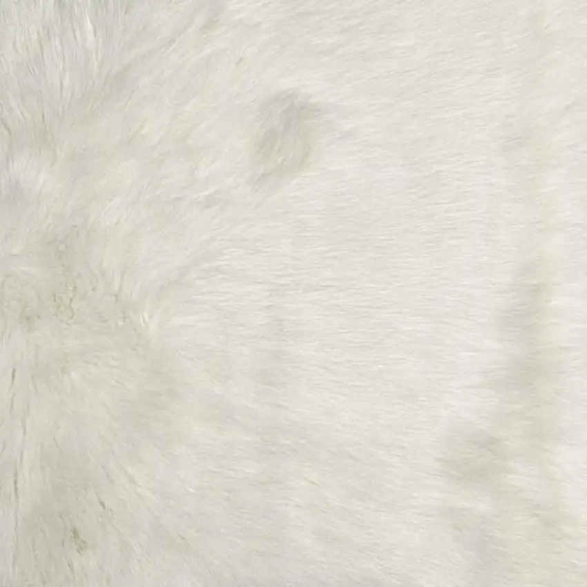 Off White Faux Fur Shag Area Rug Photo 8