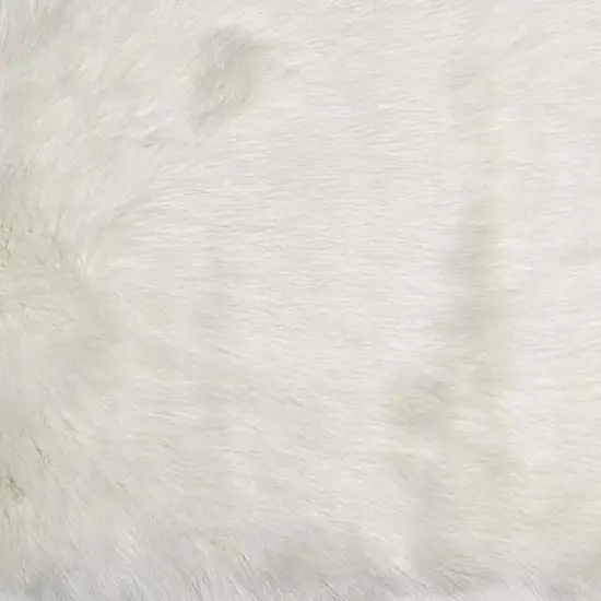 Off White Faux Fur Shag Area Rug Photo 5