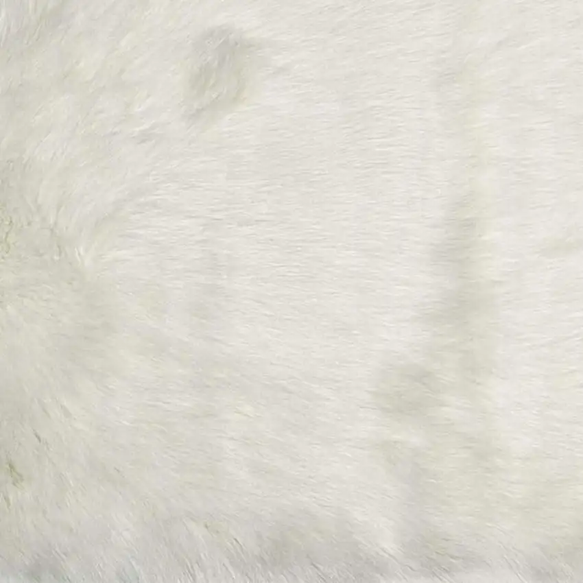 Off White Faux Fur Shag Area Rug Photo 5