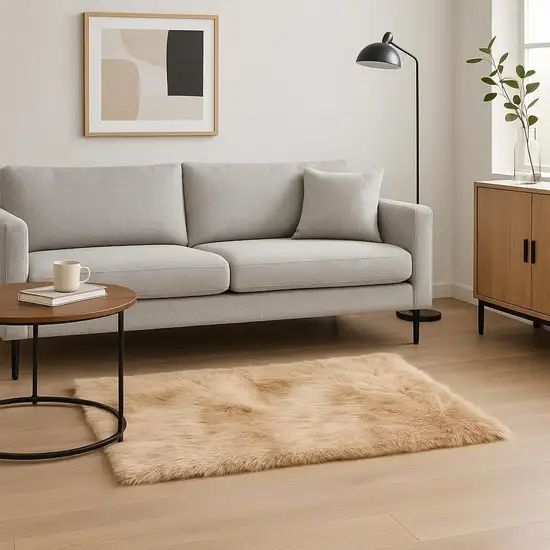 Off White Shag Area Rug Photo 1